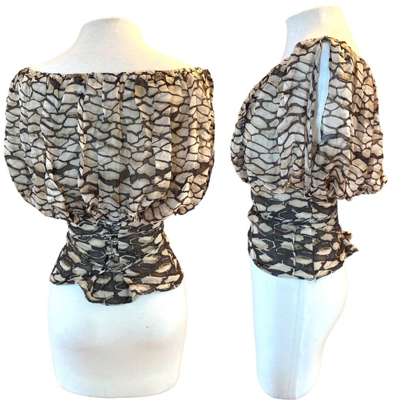 ANNE FONTAINE ELOISE DYED SILK TOP SZ 40 US M - Picture 3 of 9